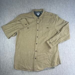 Vissla Go To Lightweight Eco Flannel in Bronze Mustard Yellow Men’s Shacket XL